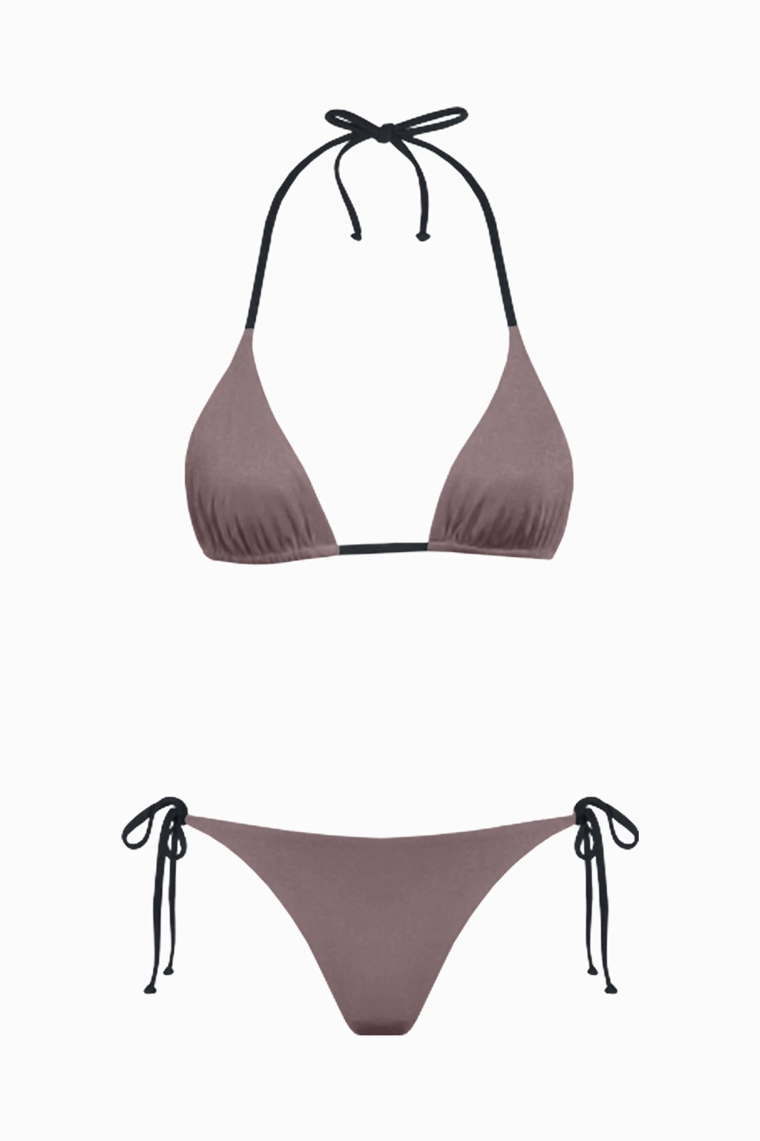 Reversible Dubovica Triangle Bikini Set Black/Brown