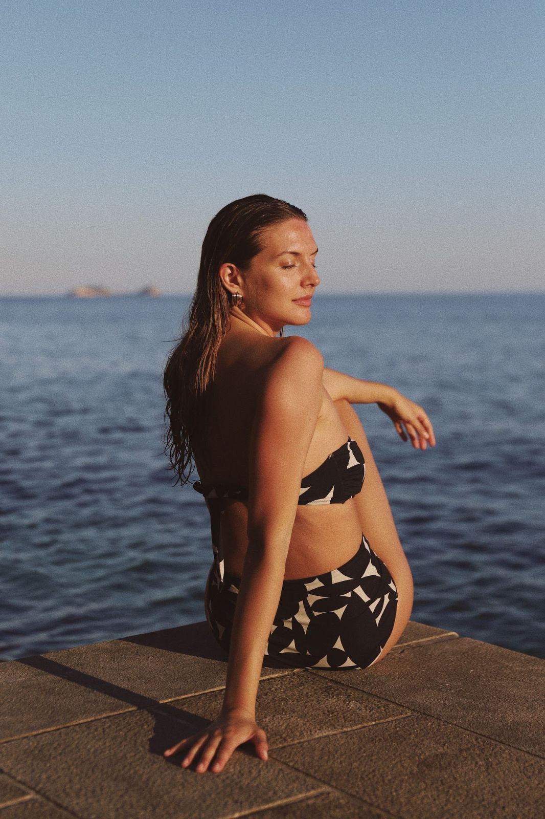 Bonj Bandeau Bikini Top Opuntia Print