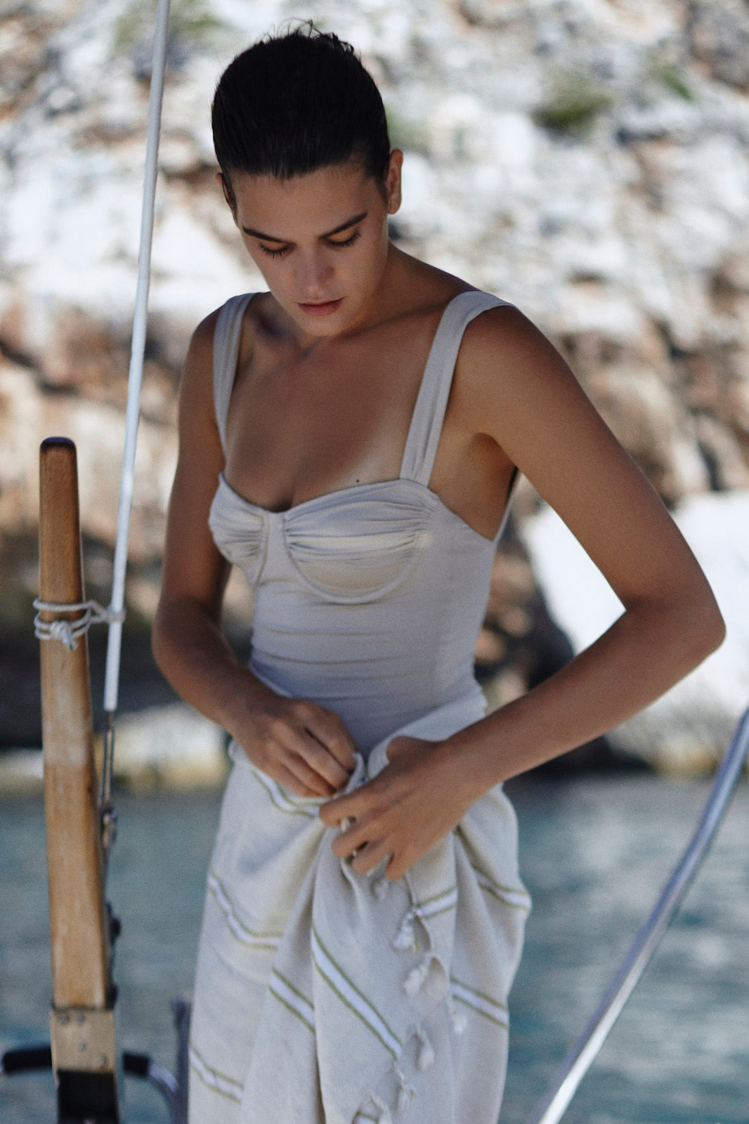 Sali Balconette One-Piece Swimsuit Sand