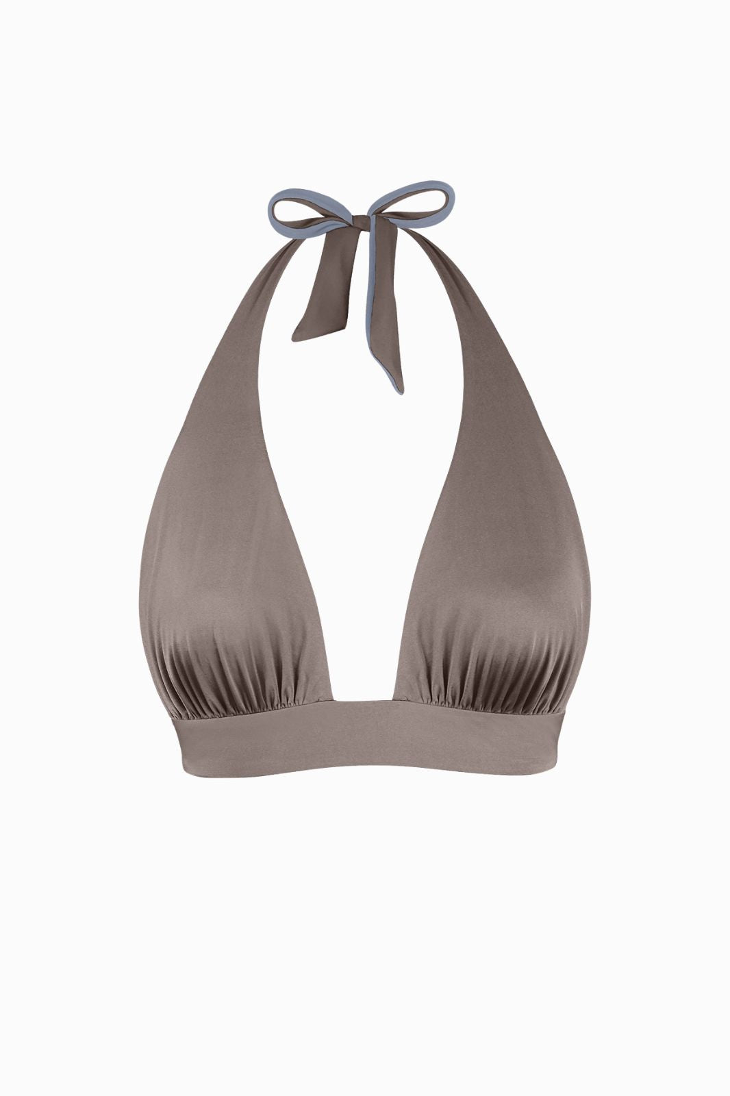 Vira Reversible Halterneck Bikini Top Stone/Taupe