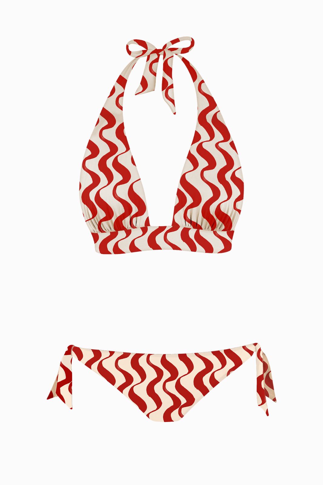 Vira Halterneck Top & Mlini Side Tie Bottoms Terra Rossa Print