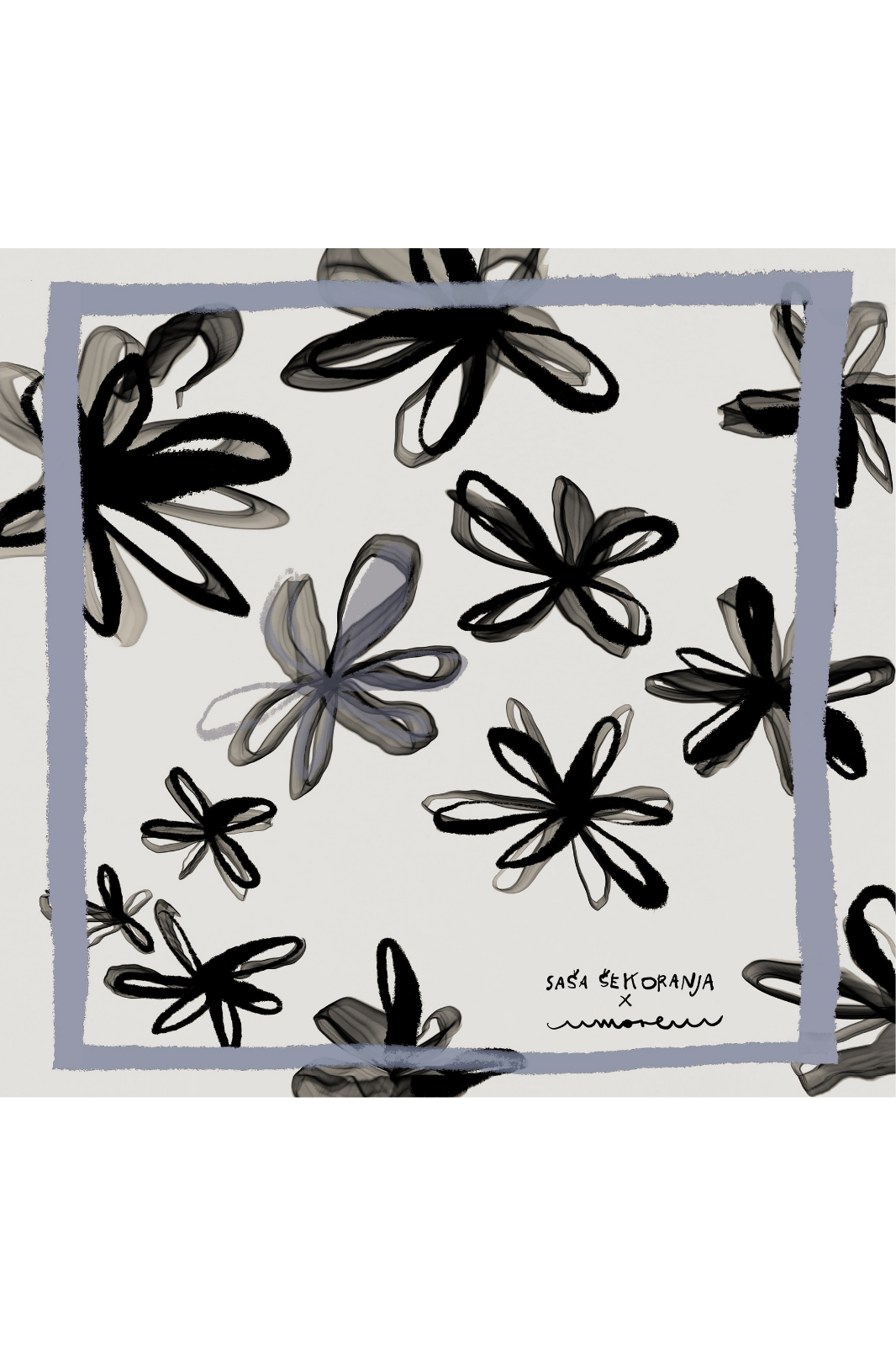 Saša Šekoranja x More Silk Voile Bandana Flowers Print