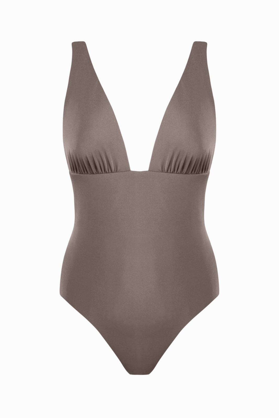 Stipanska Reversible V-Neck One-Piece in Stone/Taupe