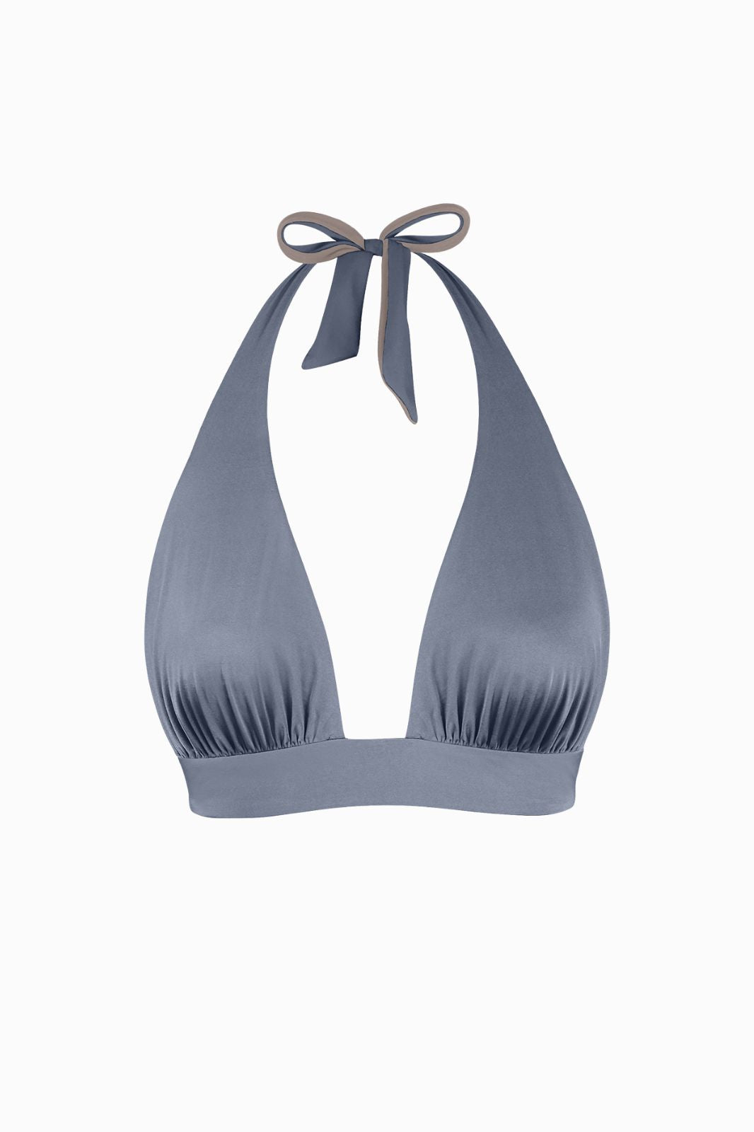 Vira Reversible Halterneck Bikini Top Stone/Taupe