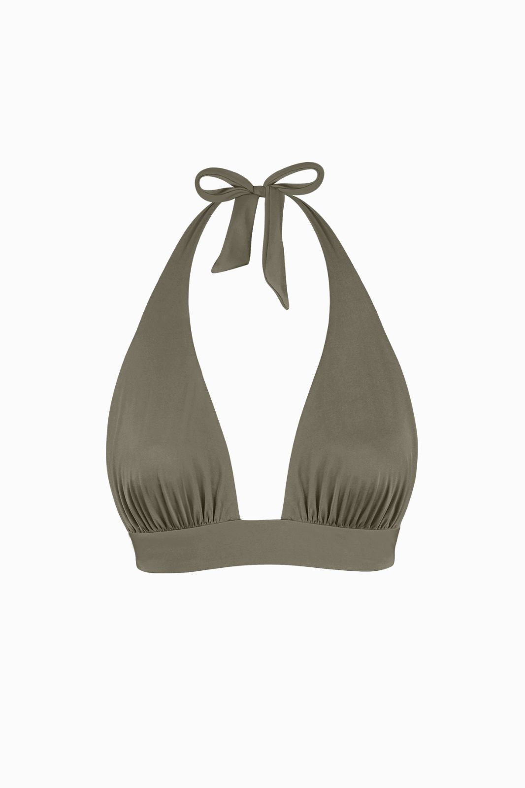 Vira Halterneck Bikini Top Khaki